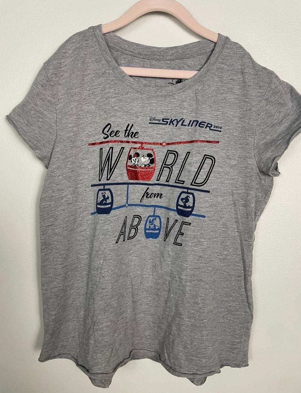 Disney Parks 2019 Skyliner 'See the World From Above' Graphic T-Shirt kids Size